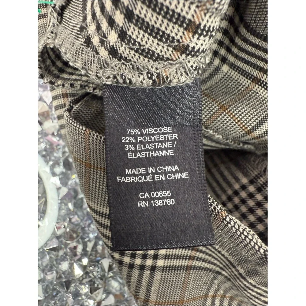 RW&CO. Skirt striped Plaid Pencil Skirt in Brown, Black and Cream